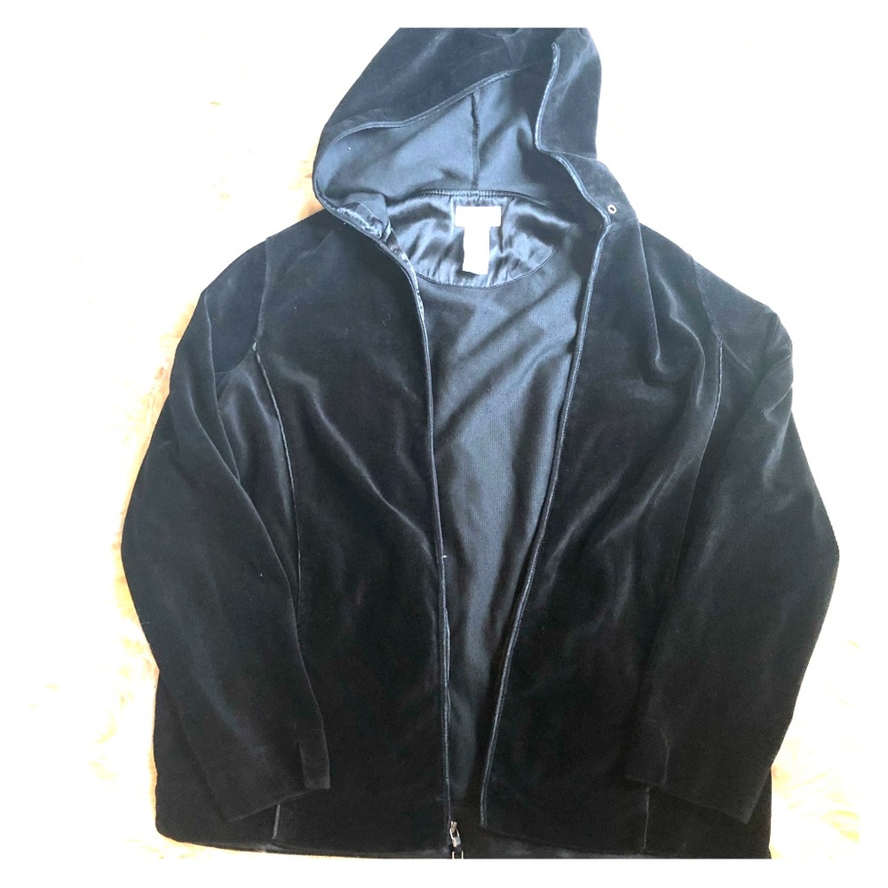 Liz Claiborne Black Velvet Jacket Size M